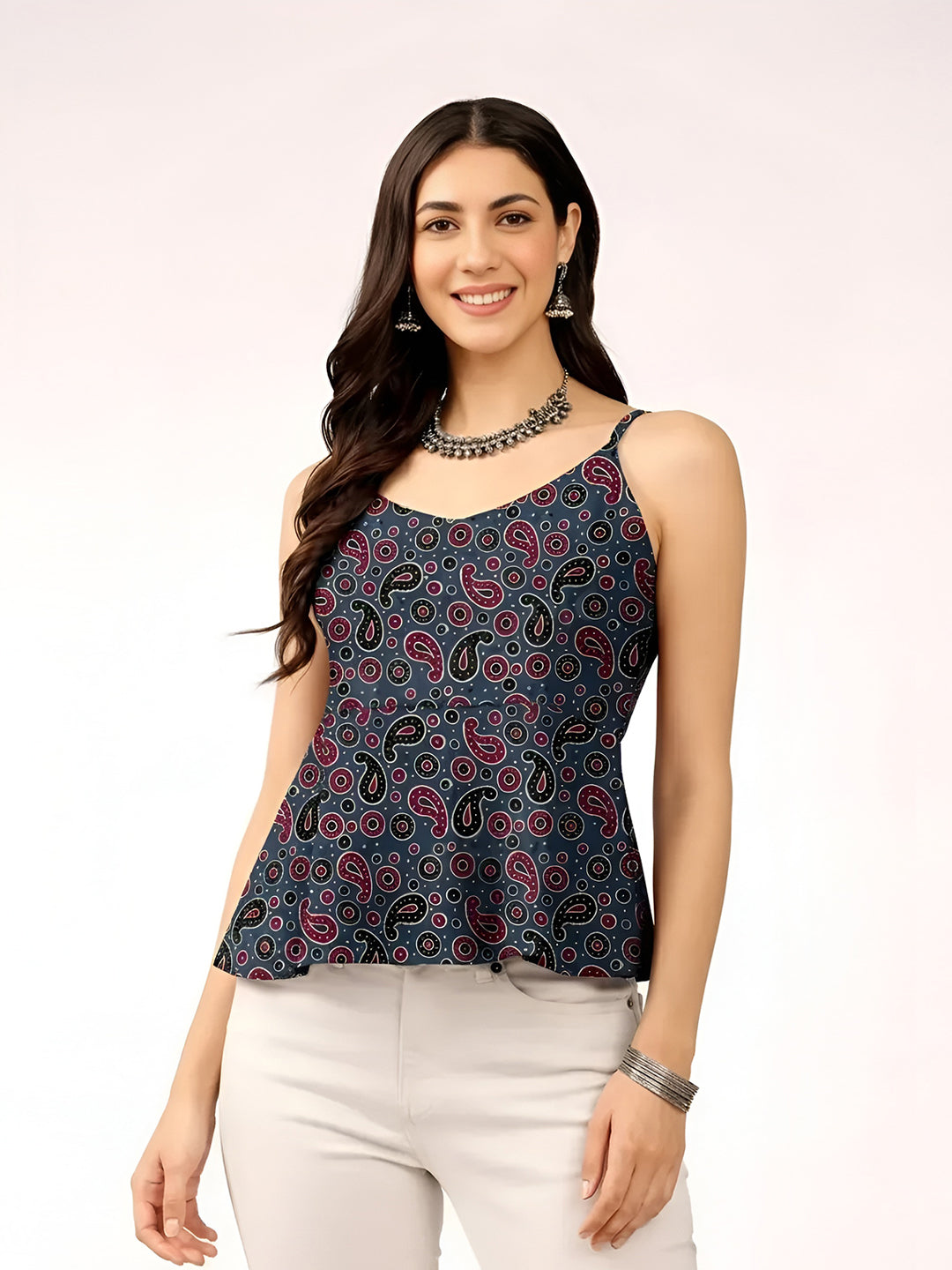 Navy Charm Top