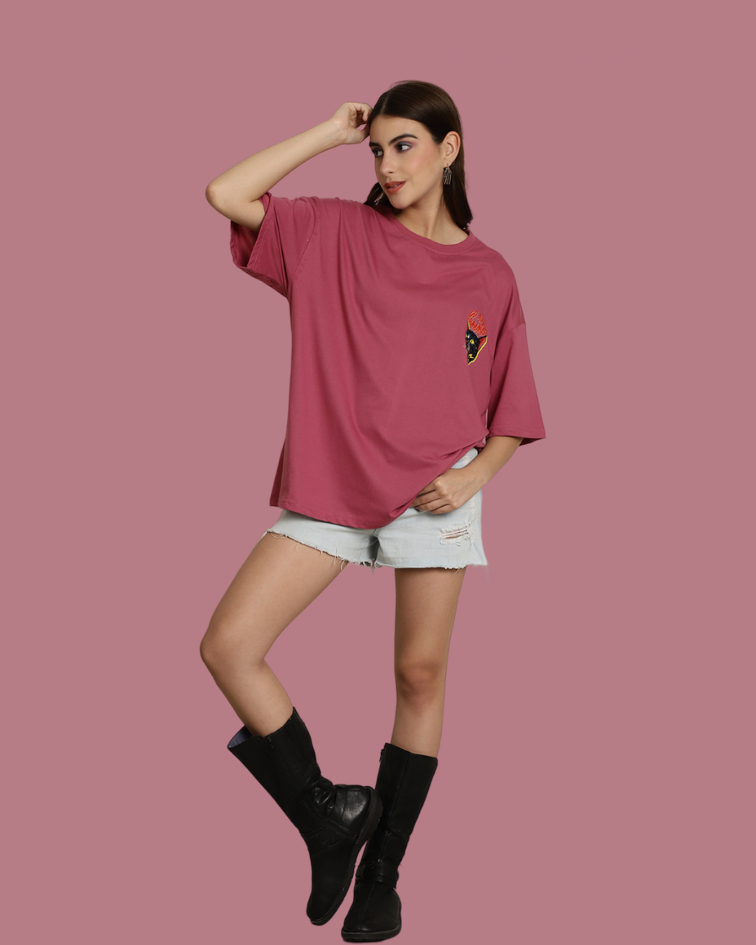 Dark Pink Oversized Statement