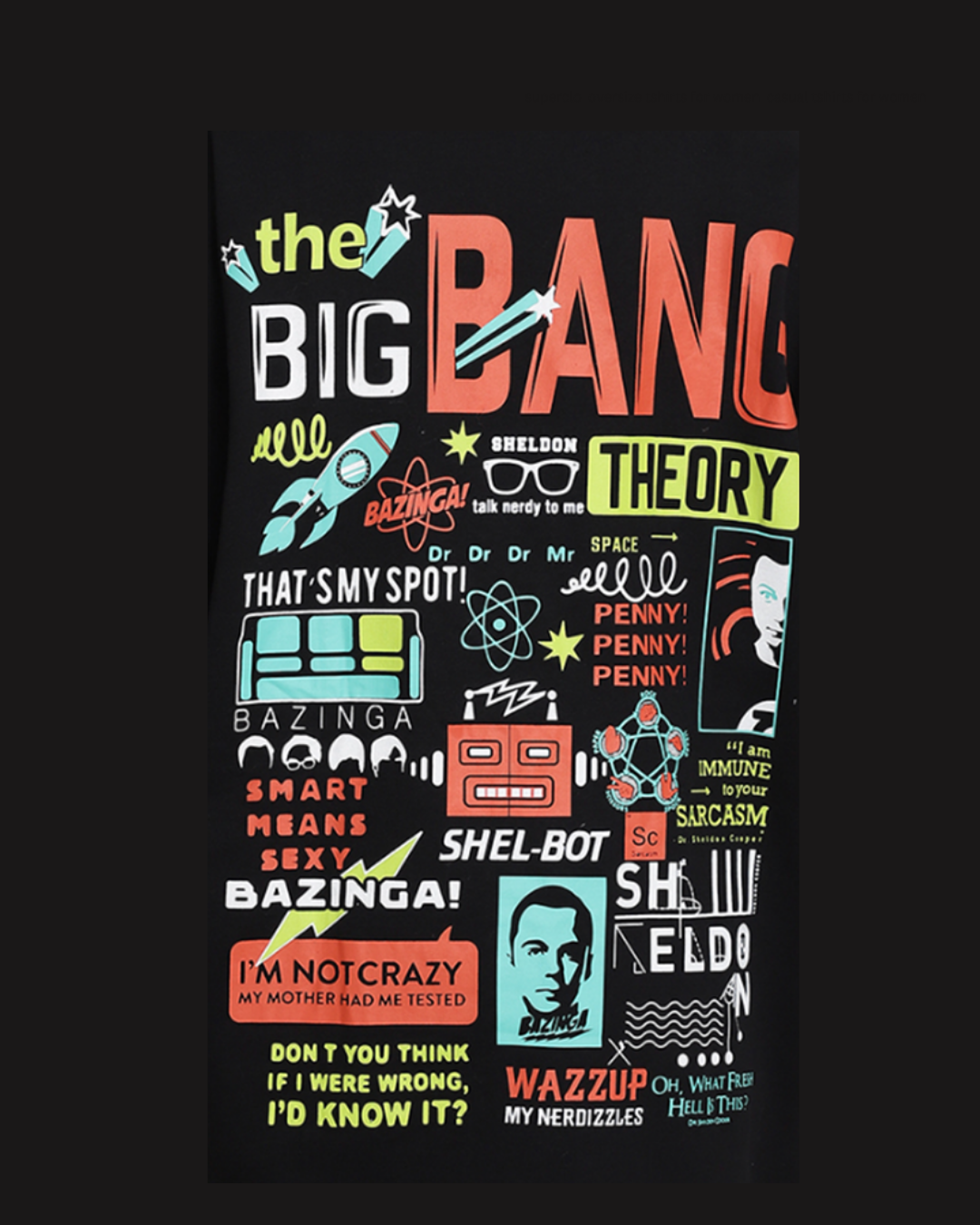 Typography Chic Black Oversized Tee