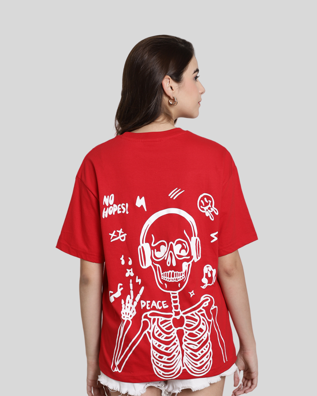 Haunted Red Oversized Tee
