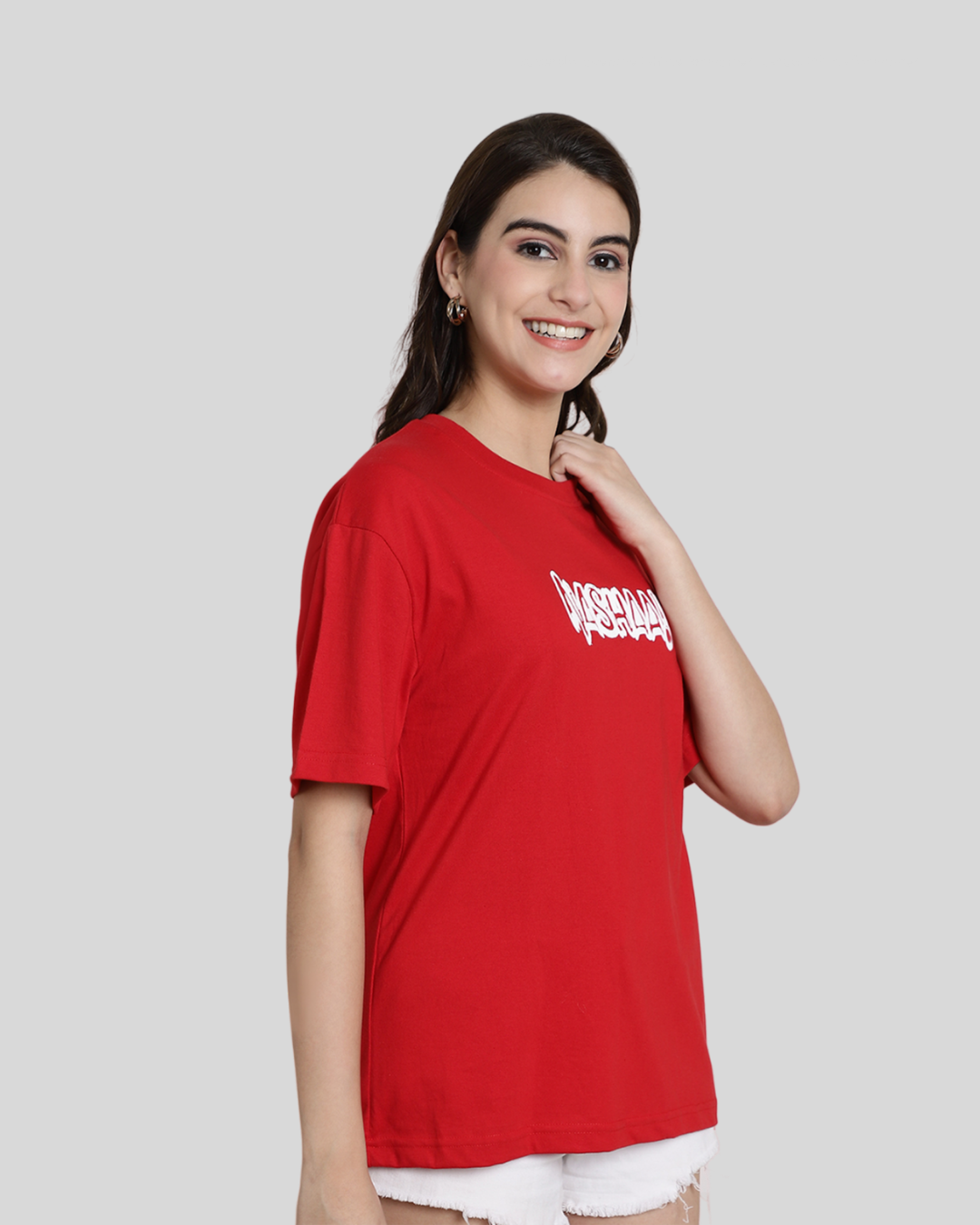 Haunted Red Oversized Tee