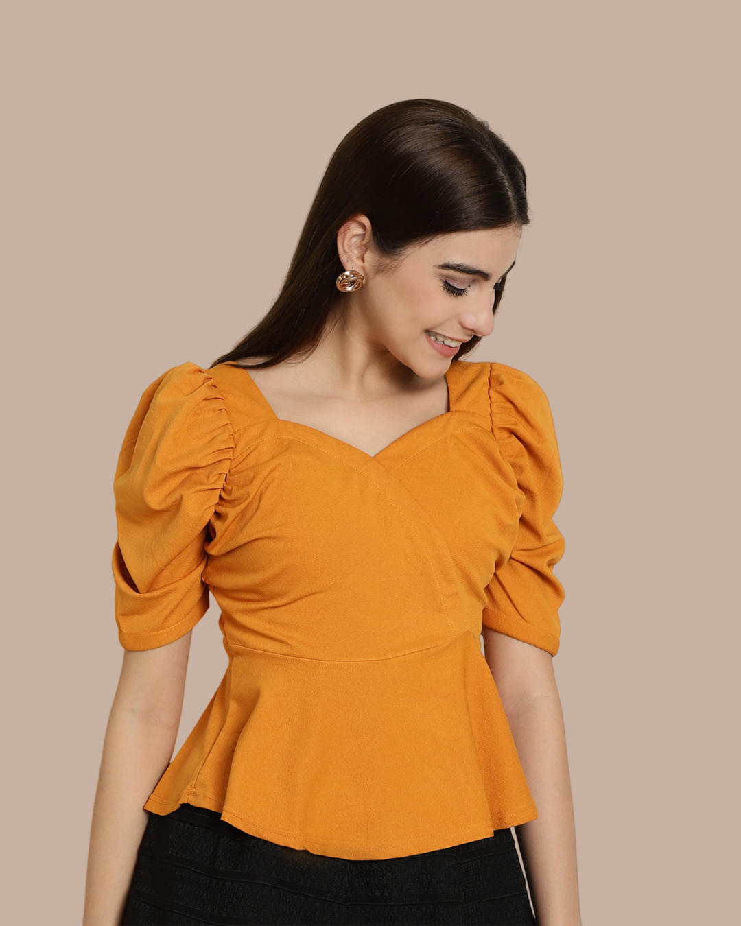 Solid Puff Sleeve Delight