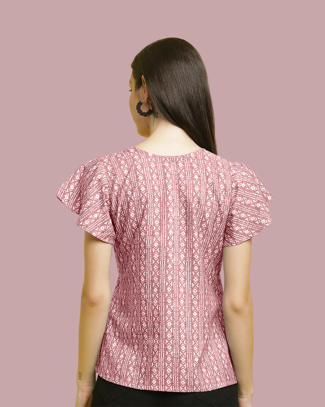 Modern Blush Pink Pattern Top