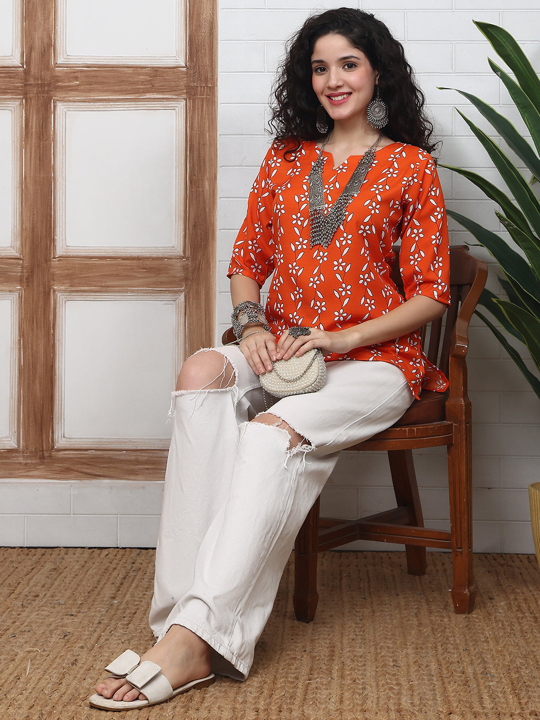 A Pop of Orange Charm