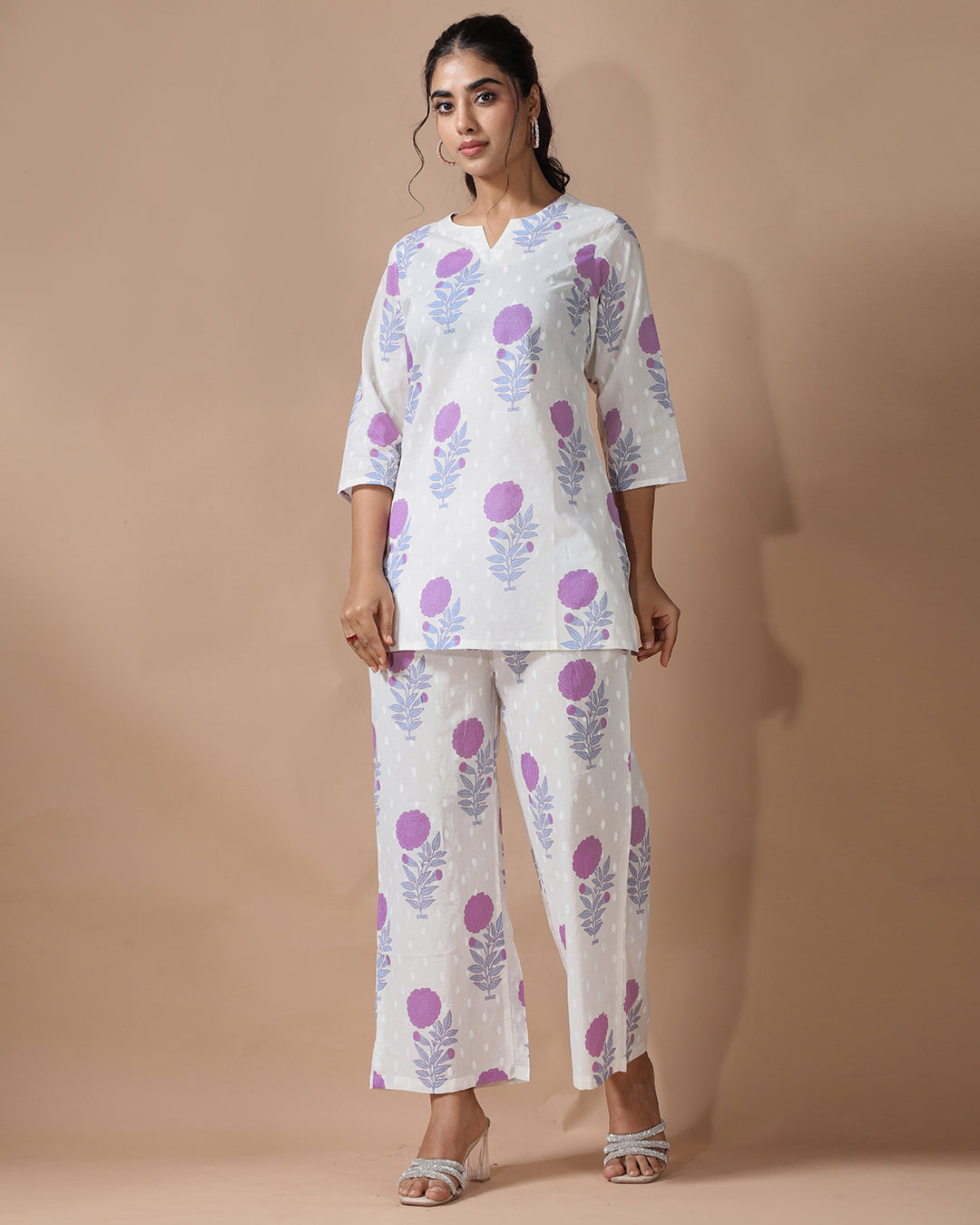 Lilac Pure Cotton Co-ord Set