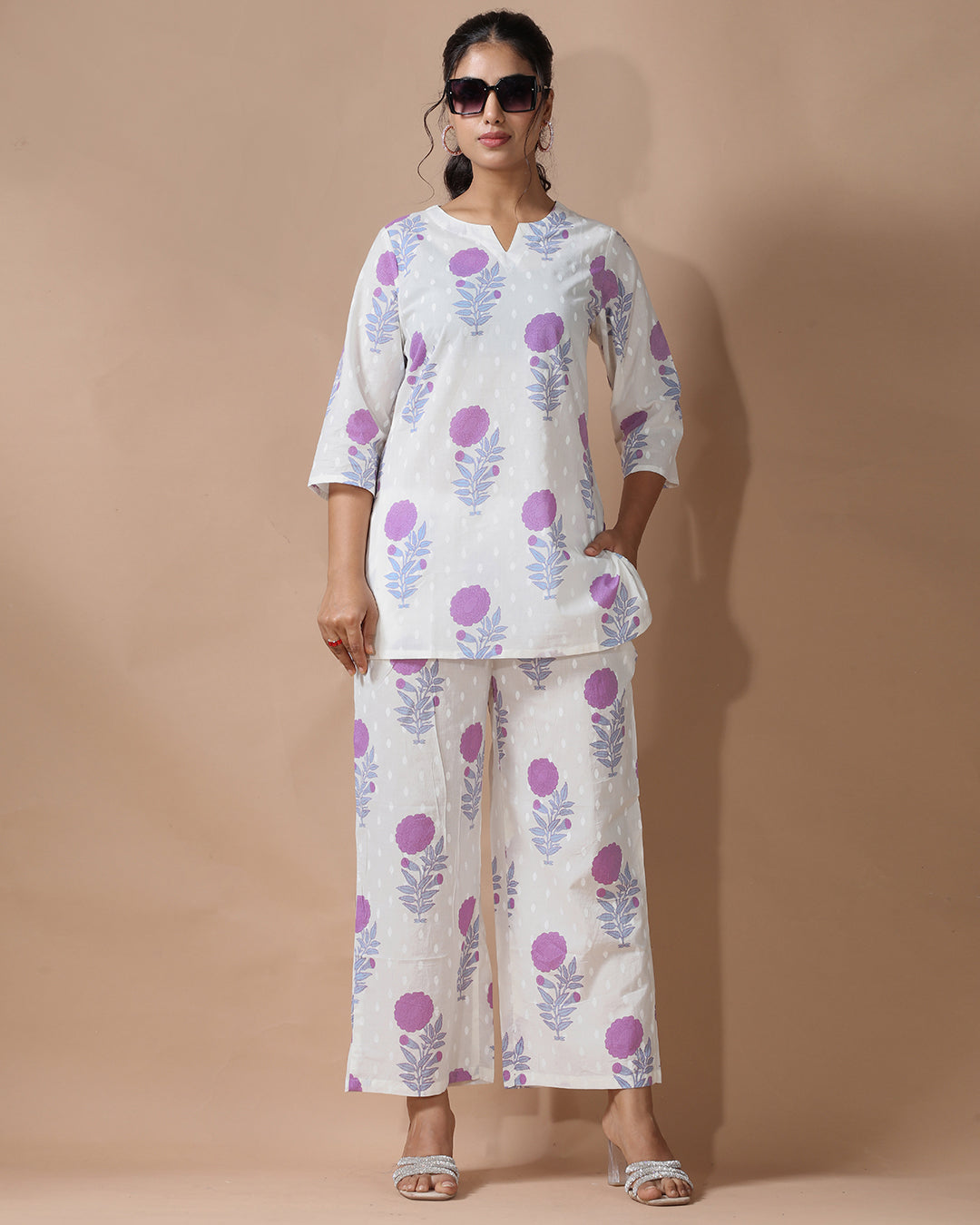 Lilac Pure Cotton Co-ord Set