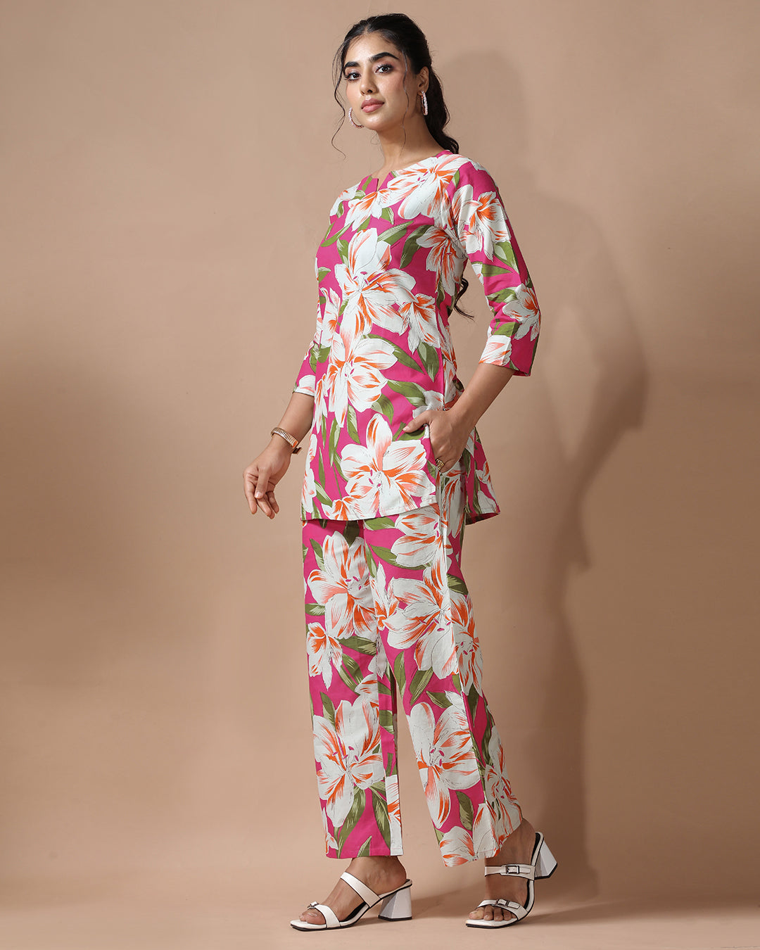 Floral Bloom Pure Cotton Co-ord Set