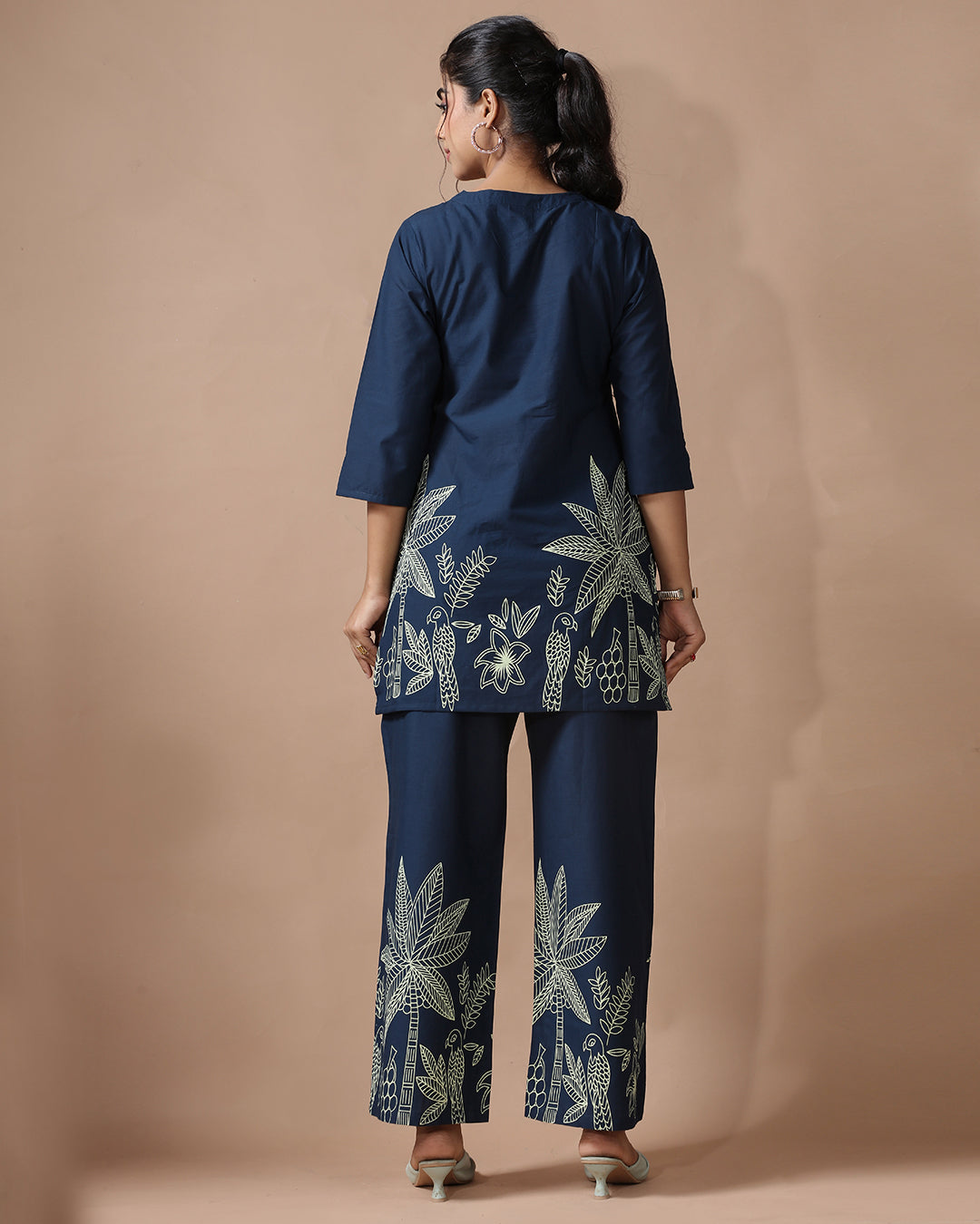 Navy Bloom Pure Cotton Co-ord Set