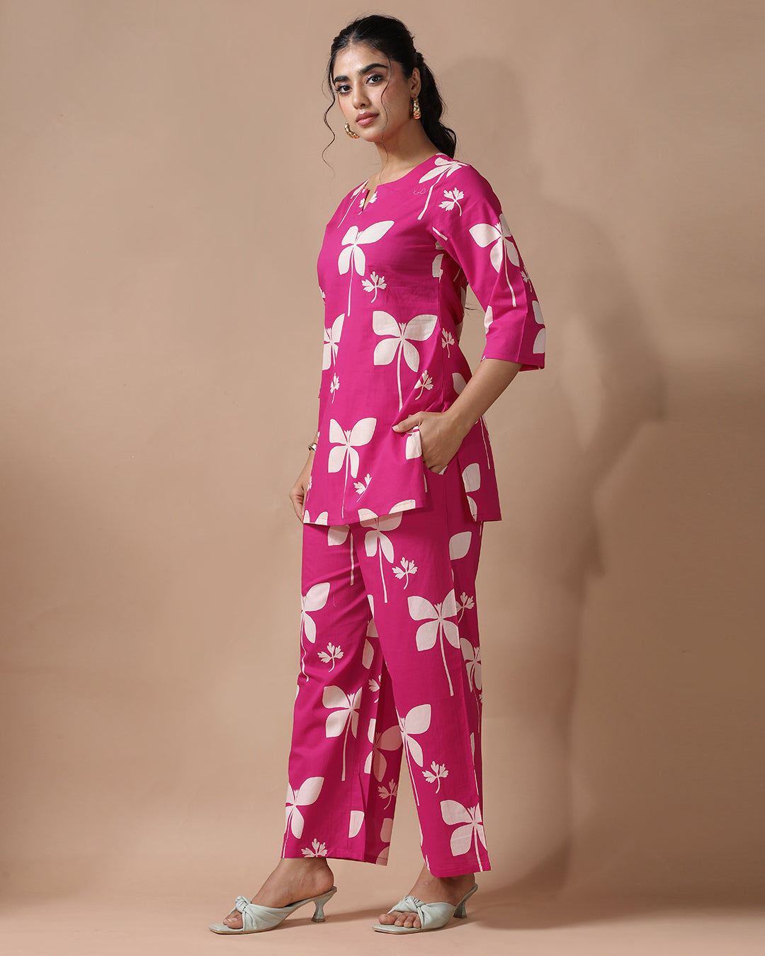 Pink Pure Cotton Co-ord Set