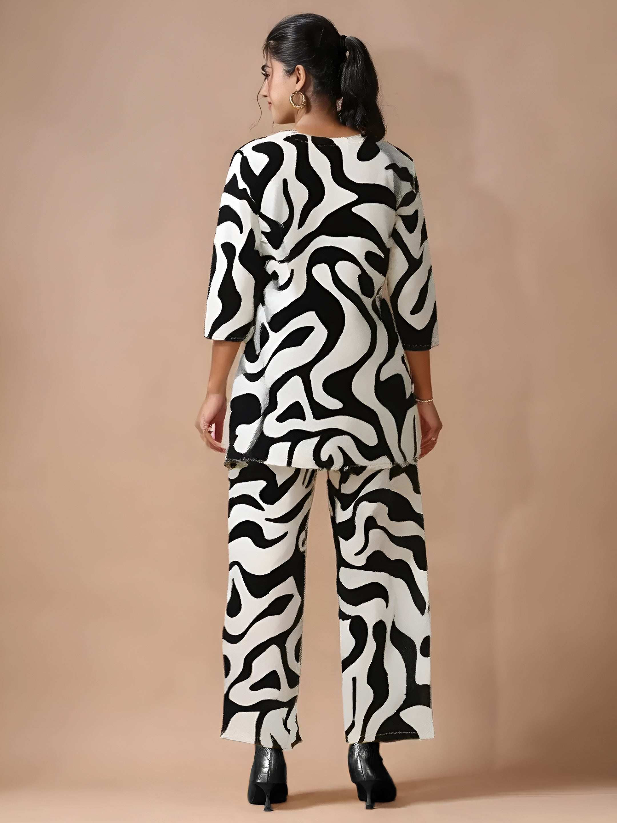 Monochrome Pure Cotton Co-ord Set
