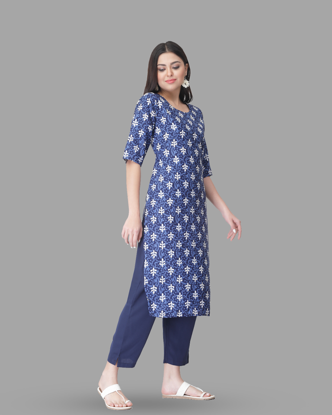 Blooming Blue Elegant Kurta With Pant