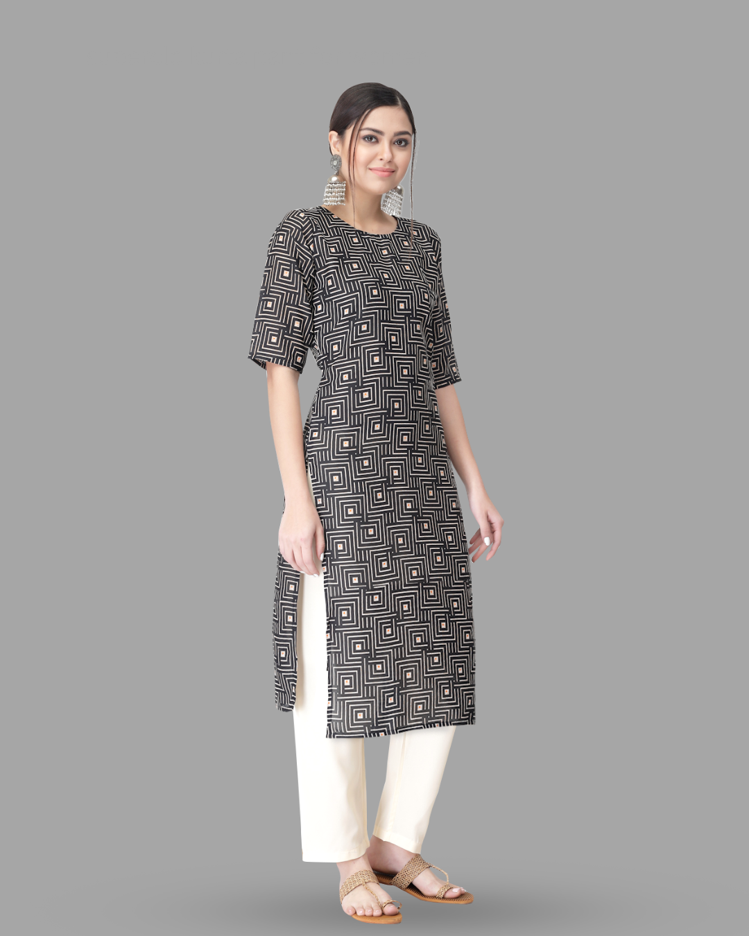 Pixel Perfect Printed Kurta With Pant