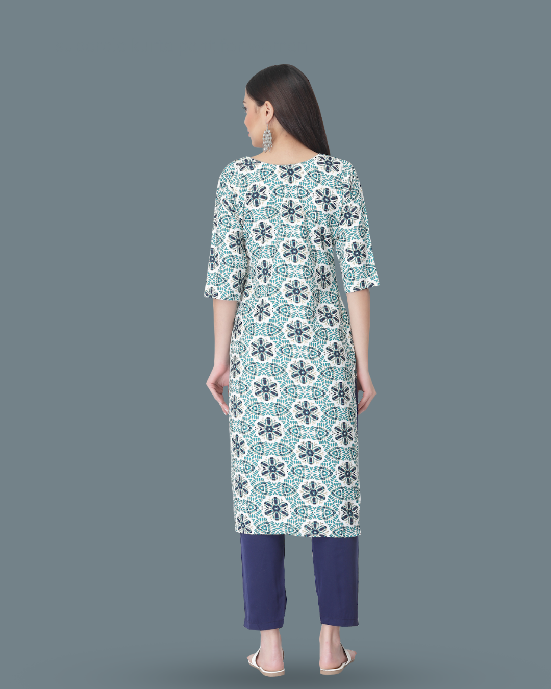 Green Meadow Floral Kurta With Pant