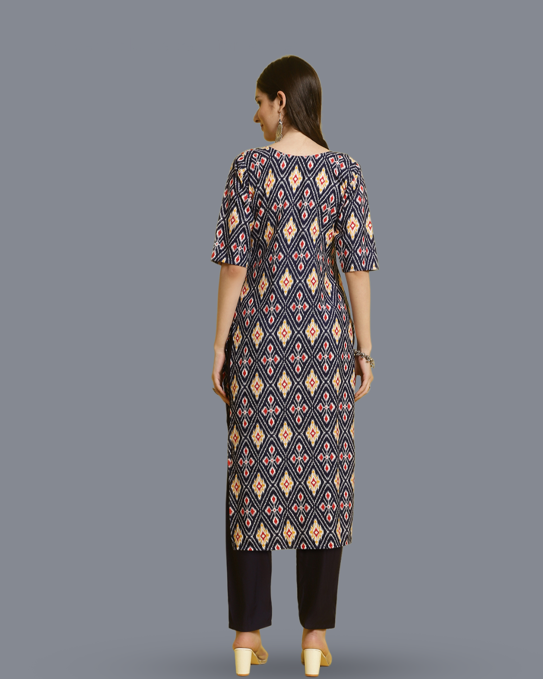 Vibrant Trio Printed Kurta With Pant