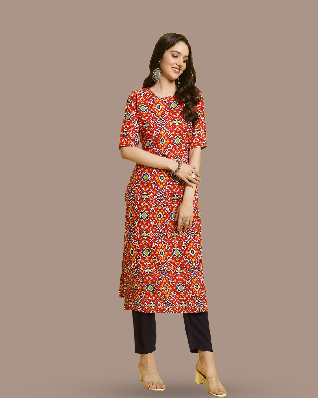 Colorburst Print Kurta With Pant