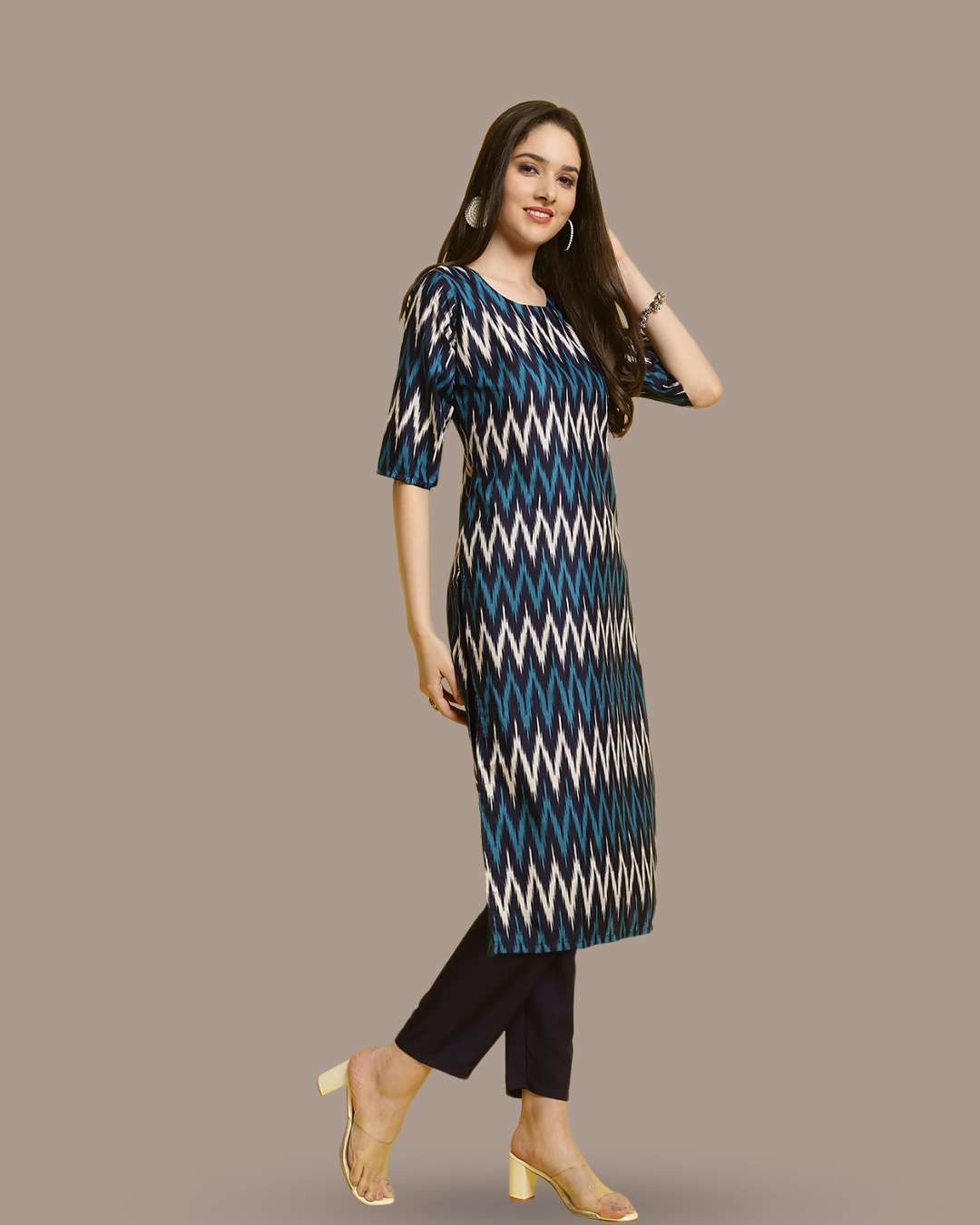 Contemporary Zigzag Charm Kurta With Pant