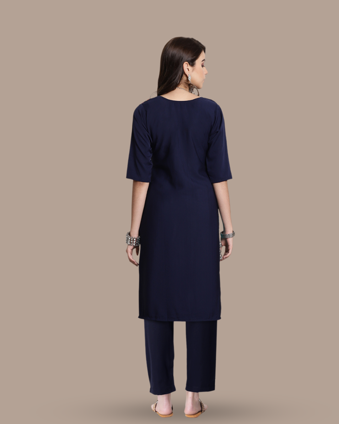 Expressive Black Art Print Kurta With Pant
