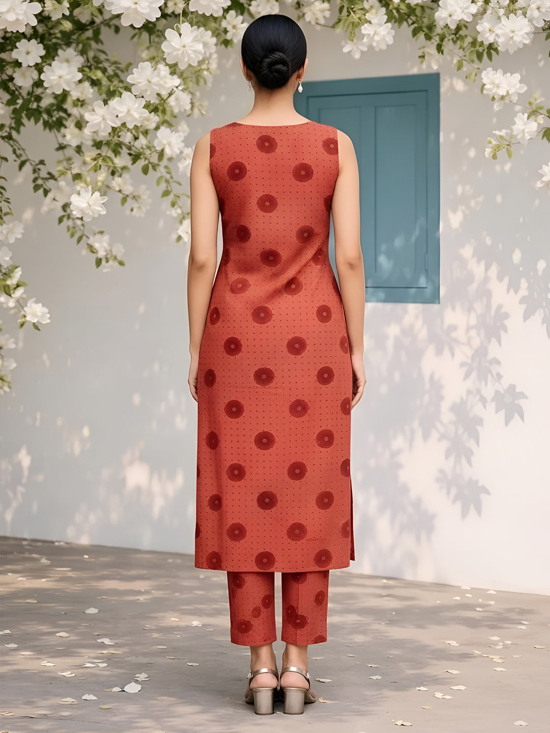 Scarlet Bloom Kurta Set