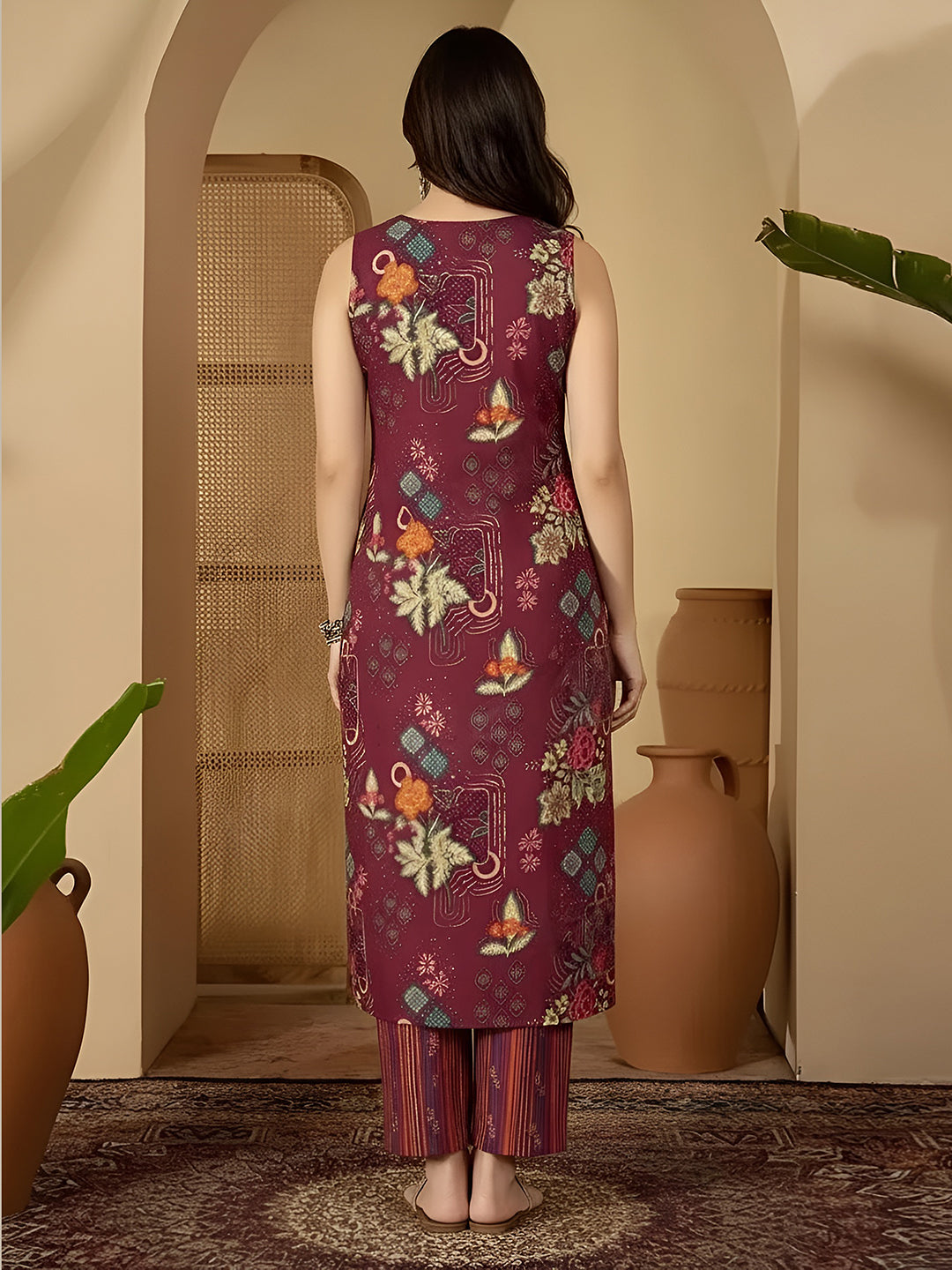 Maroon Majesty Kurta Set