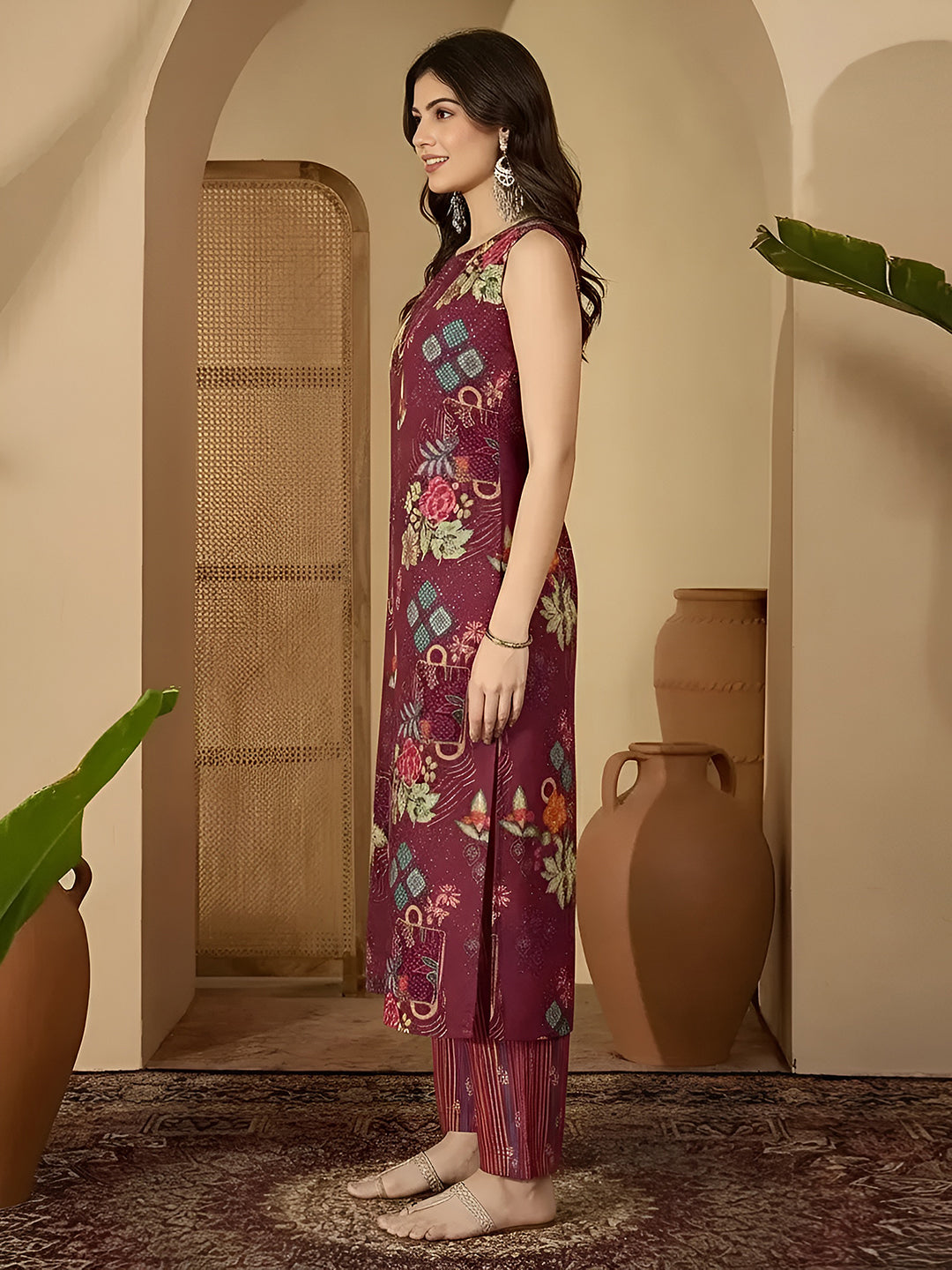 Maroon Majesty Kurta Set