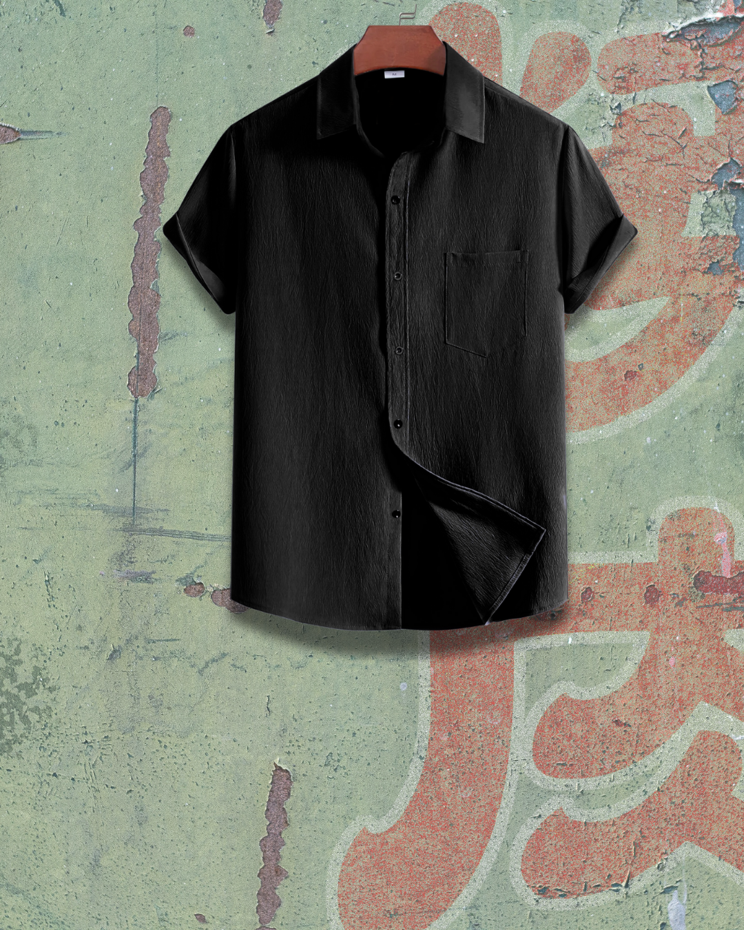 Shadow Black Textured Shirt