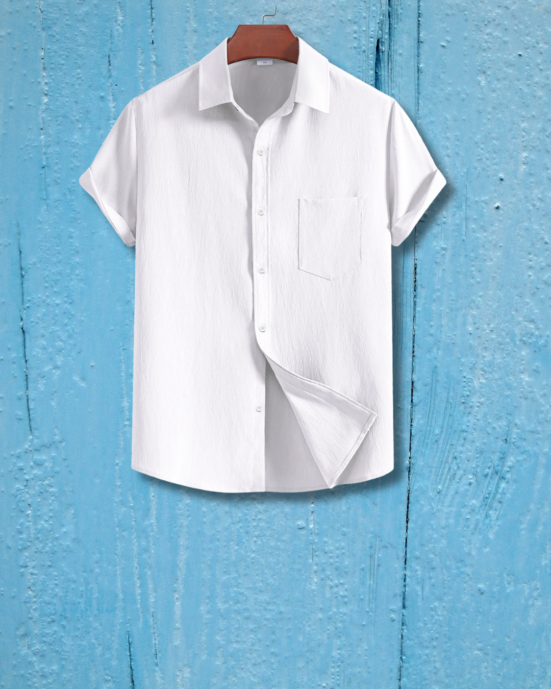 Crisp White Texture Shirt