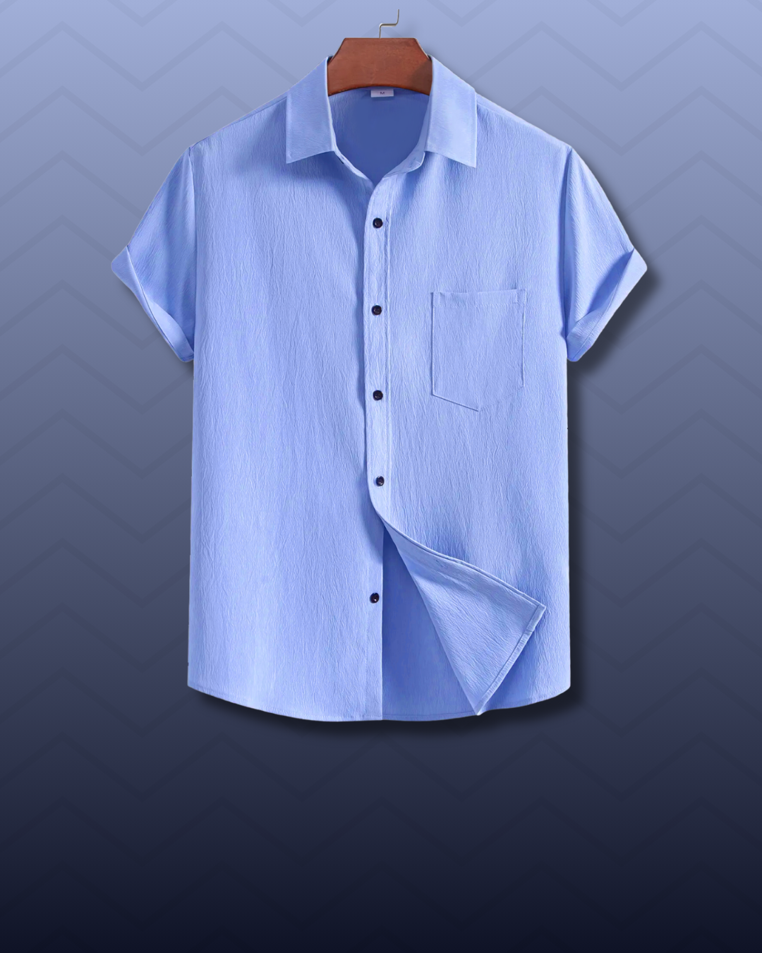 Powder Blue Textured Shirt