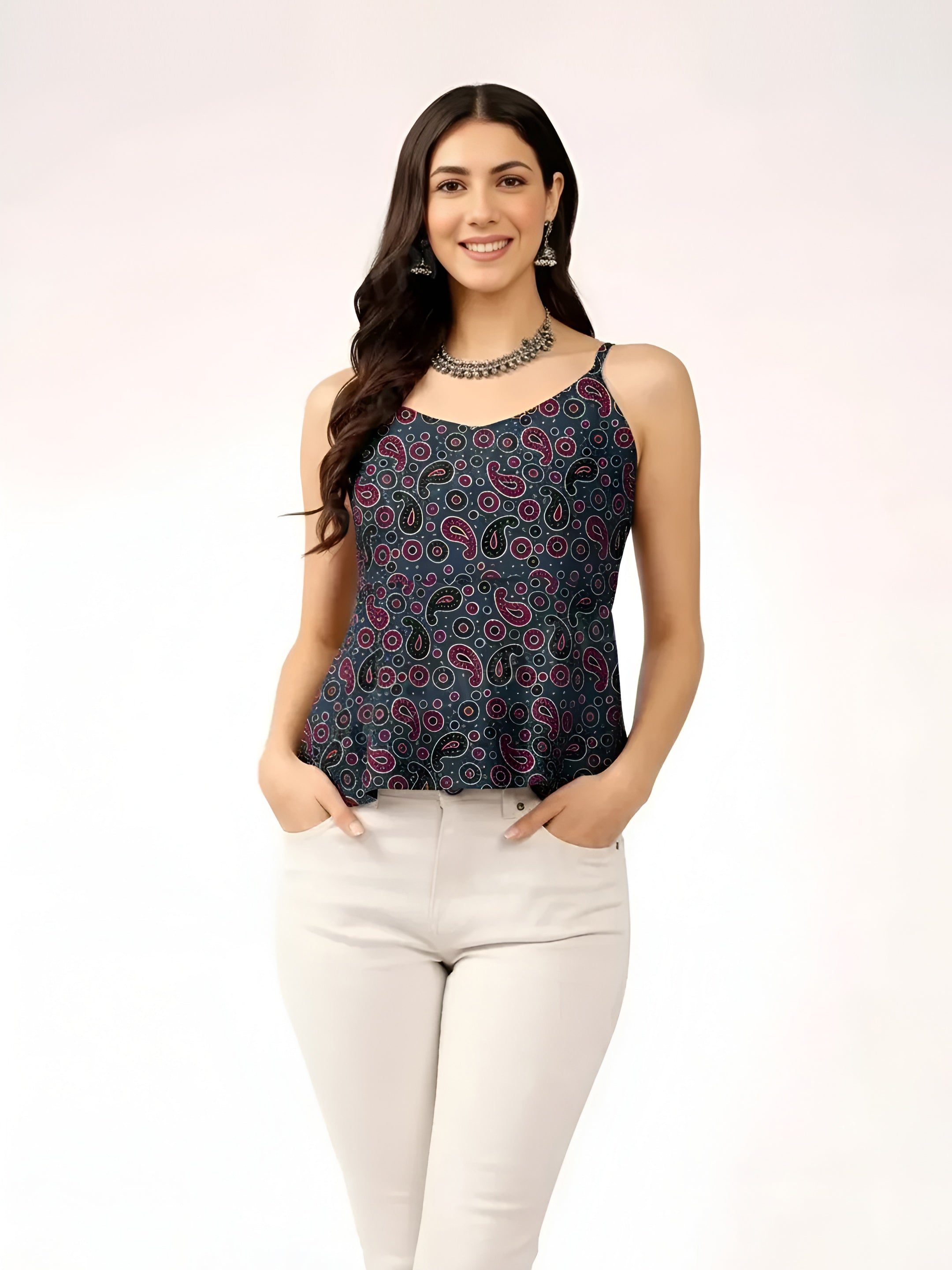 Navy Charm Top
