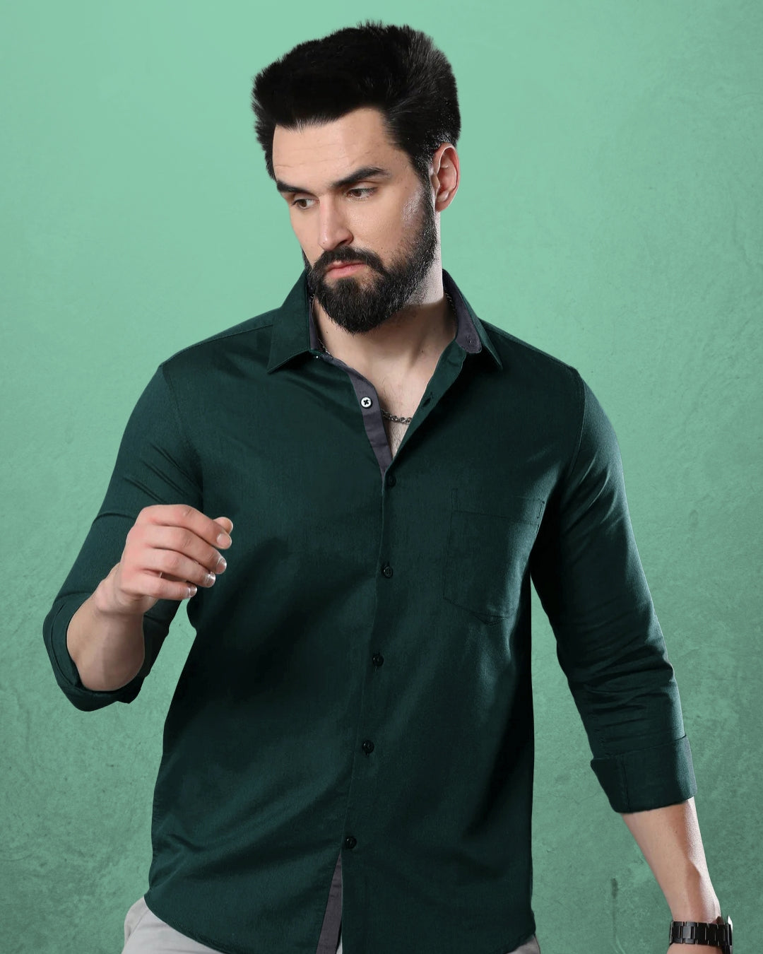 Rich Green Statement Shirt