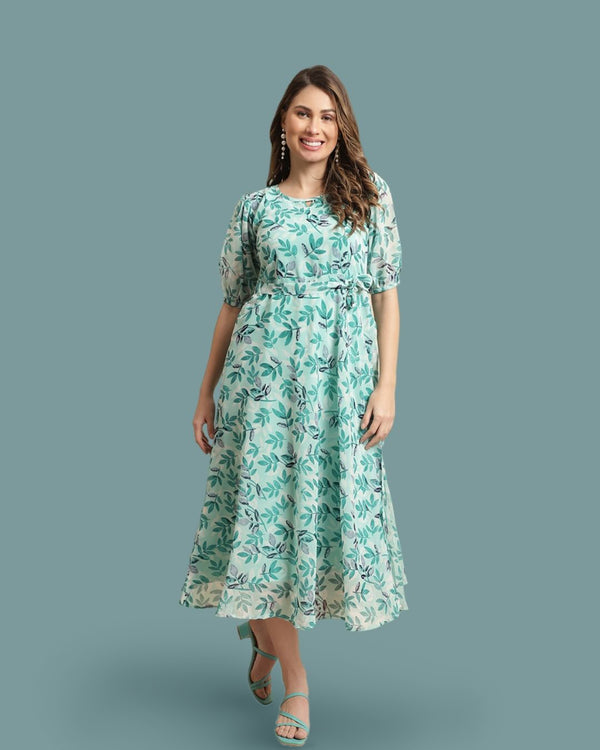 Nature's Turquoise Maxi Dress