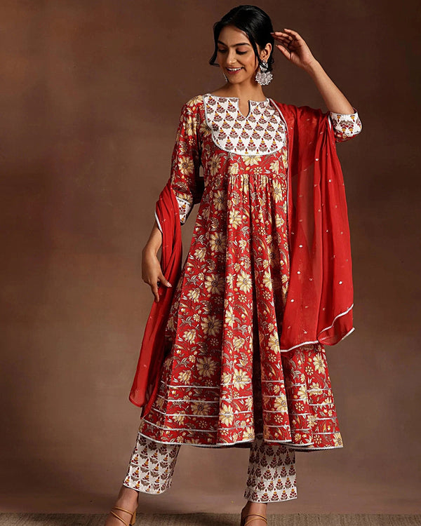 Red & Radiant Suit - Set of 3