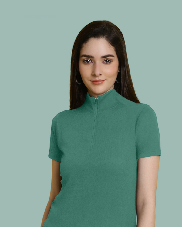 Evergreen High Neck Top