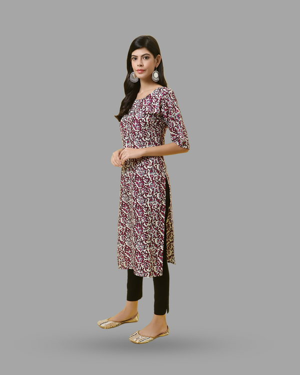 Blush Blossom Printed Kurta