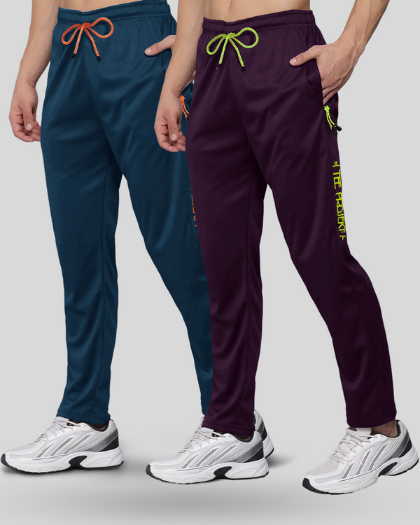 Navy Twilight & Wine Track Pant Pack