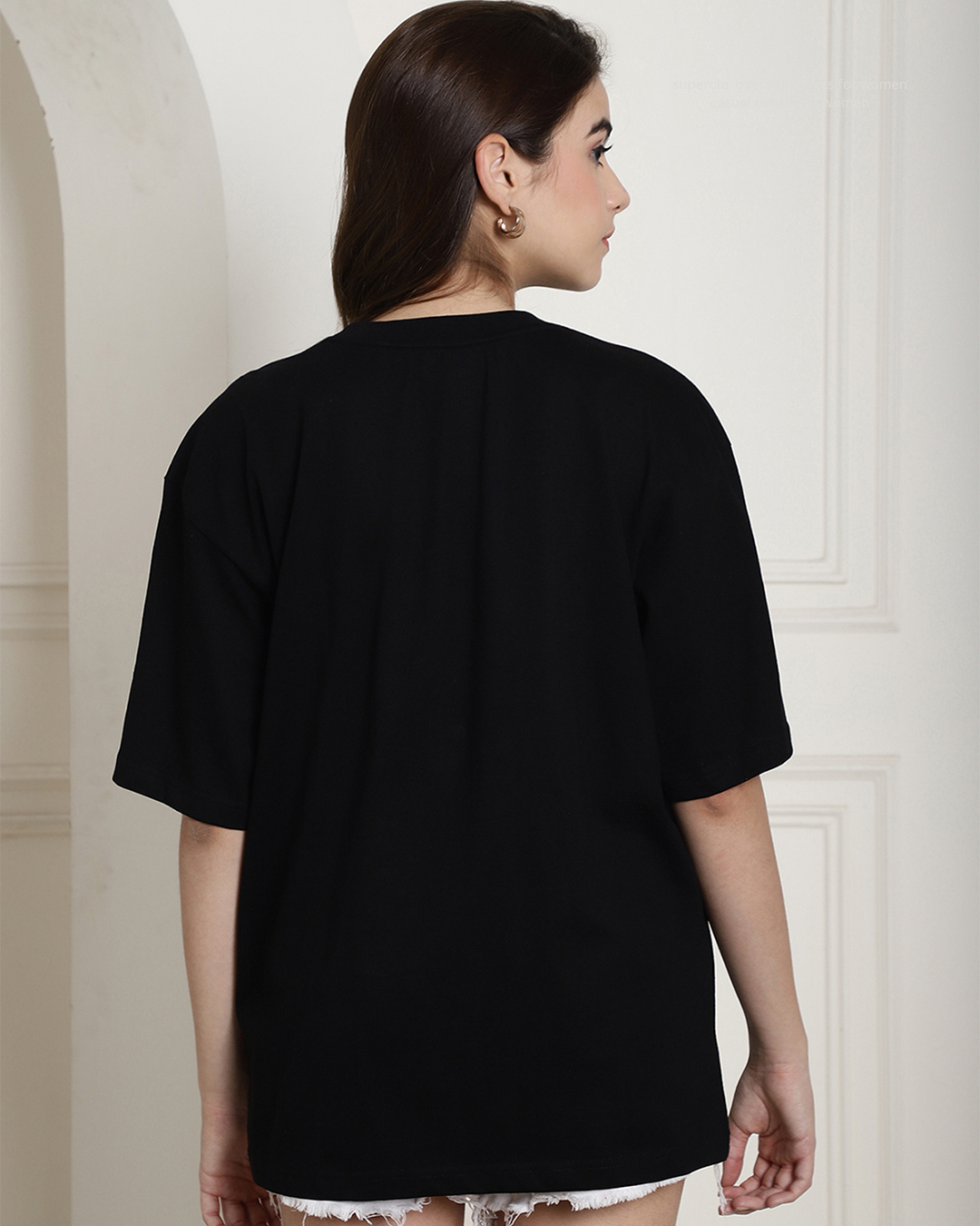 Slay Girl Graphic Black Oversized Tee