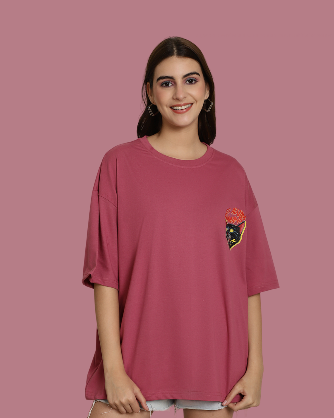 Dark Pink Oversized Statement