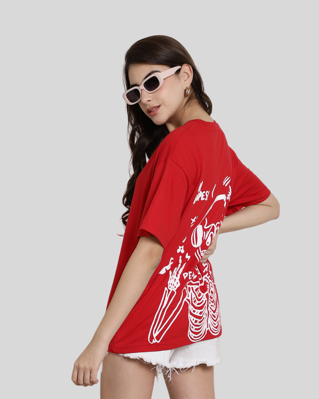 Haunted Red Oversized Tee