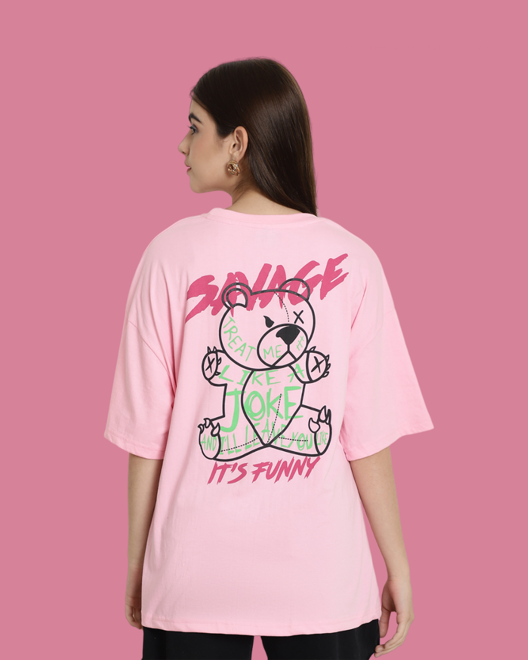 Pink Savage Oversized Tee