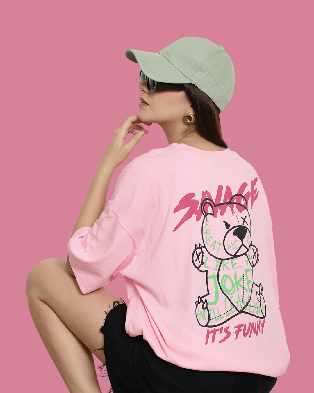 Pink Savage Oversized Tee