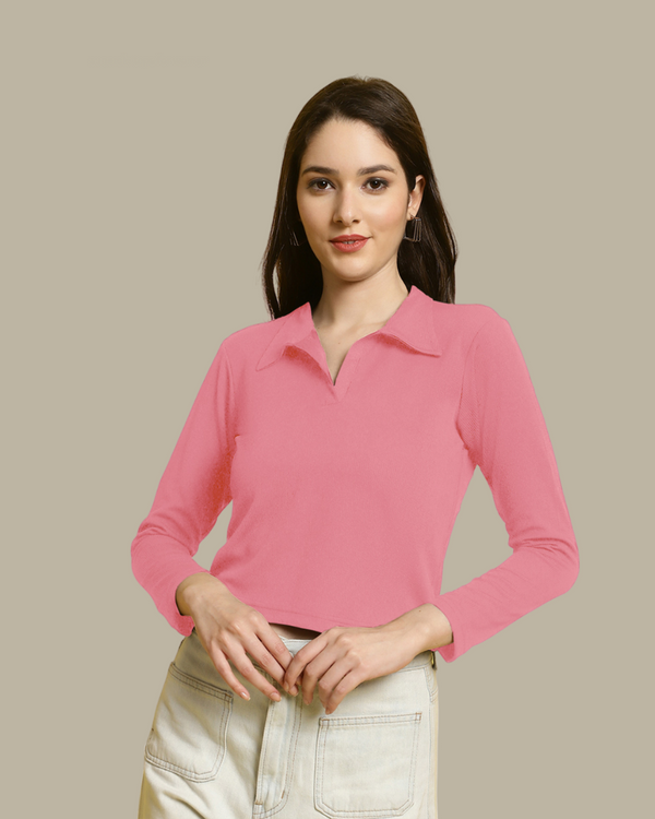 Baby Blush Collar Top