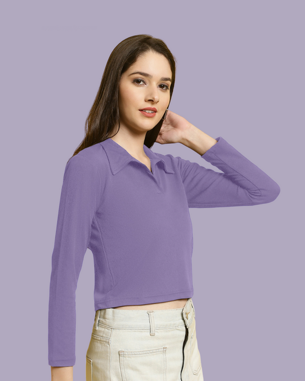 Lilac Bliss  Collar Top