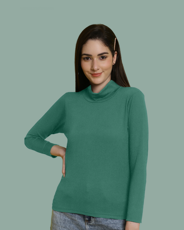 Evergreen High Neck Top