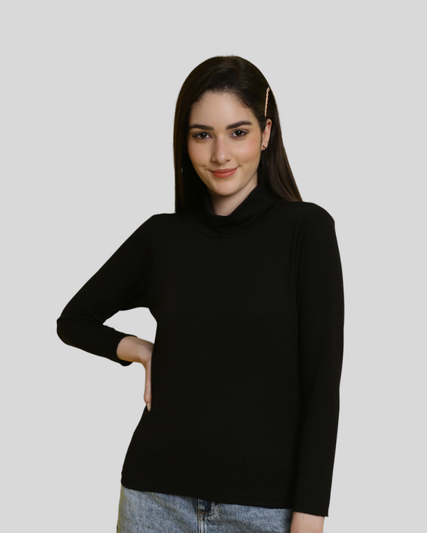 Midnight Noir High Neck Top