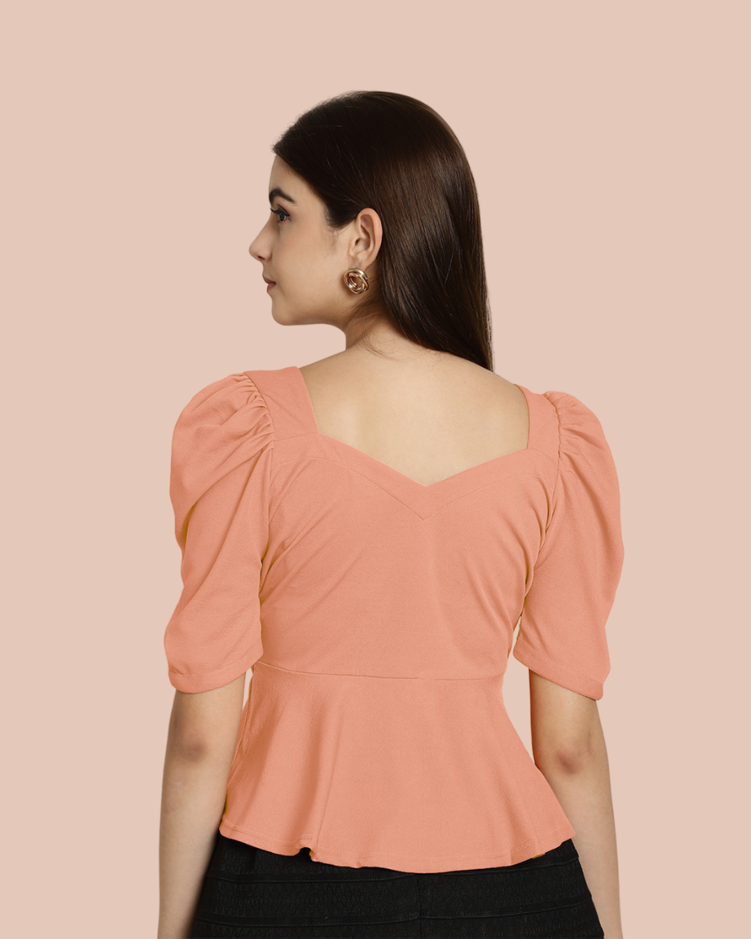 Solid Puff Sleeve Delight