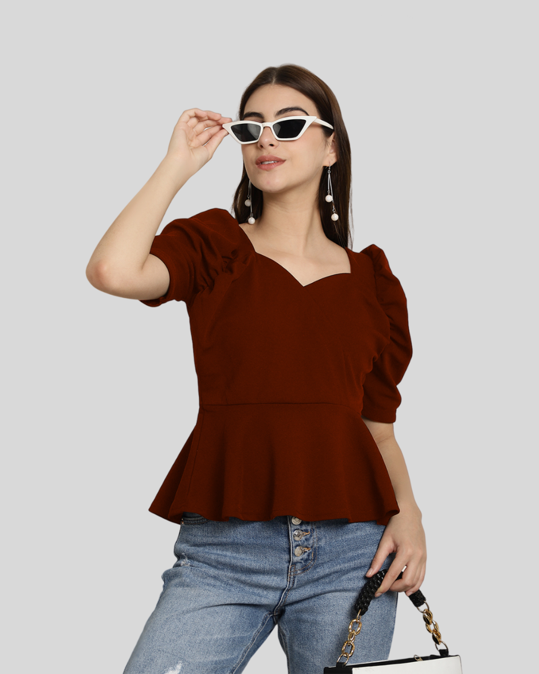 Solid Puff Sleeve Delight