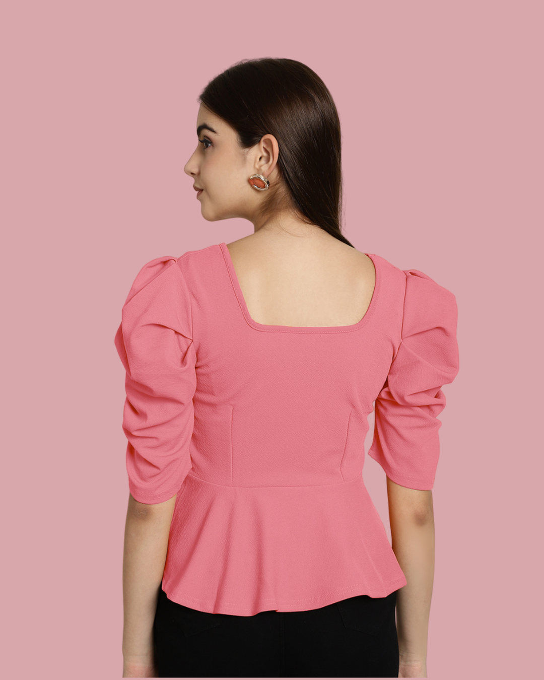 Stylish Solid Pink Top