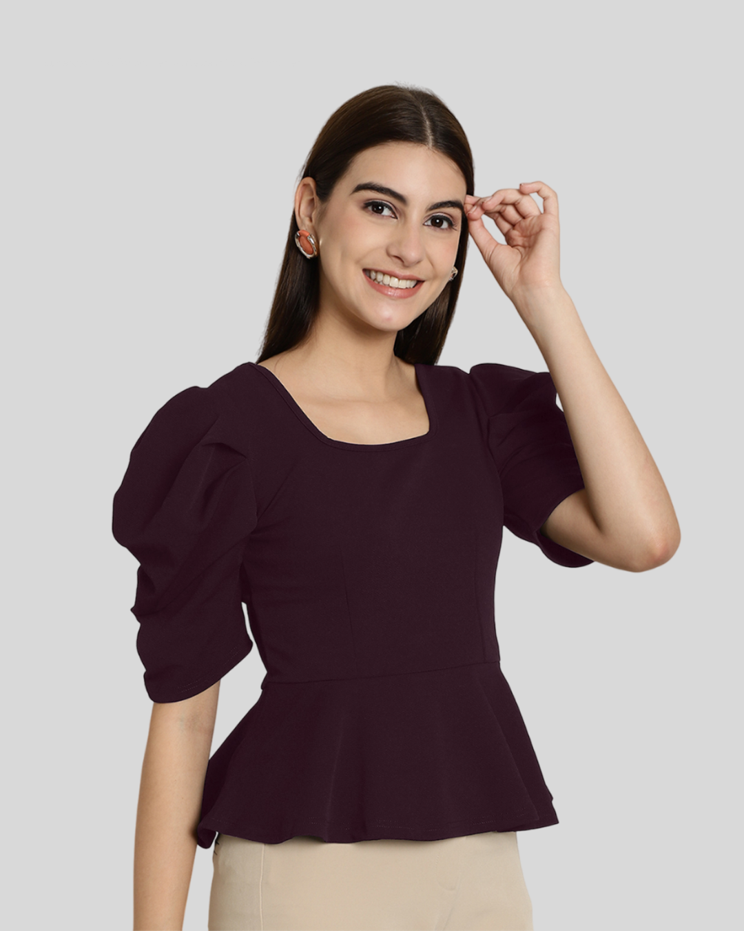 Stylish Solid Wine Top
