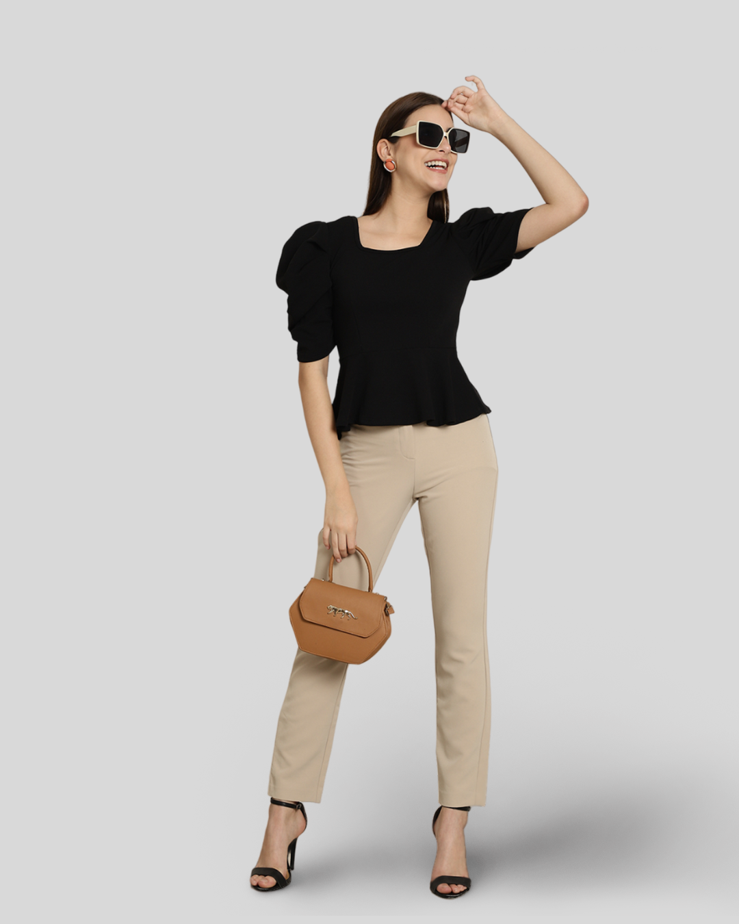 Stylish Solid Black Top