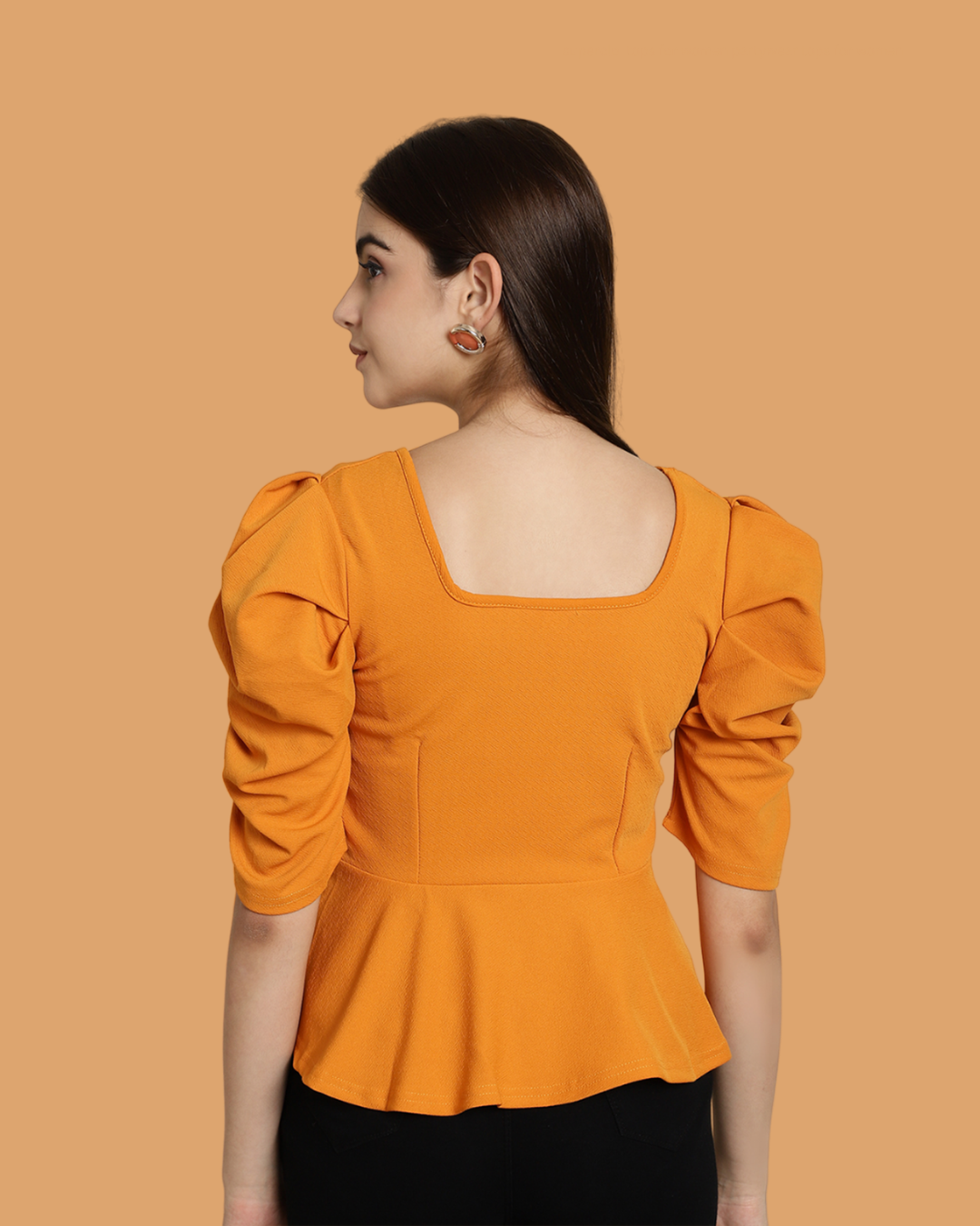 Stylish Solid Yellow Top