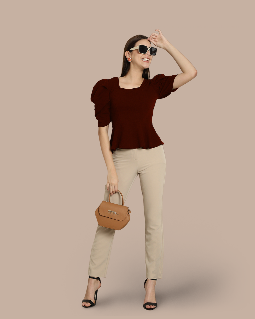 Stylish Solid Maroon Top